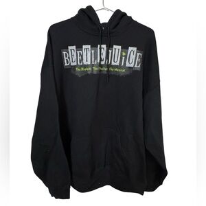Beetlejuice Play The Musical Horror Men’s XXL Black Hoodie MINTY